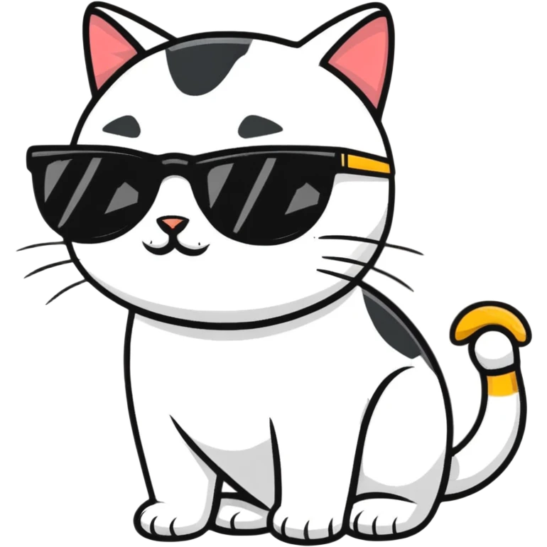 Cat with sunglasses emoji