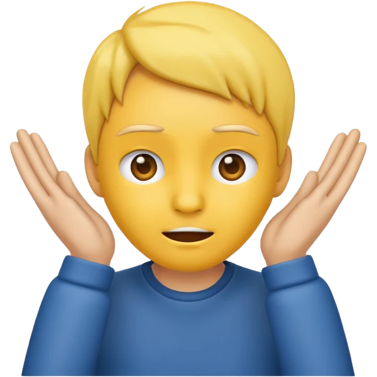 emoji face blocking out sound with hands on ears, no text emoji