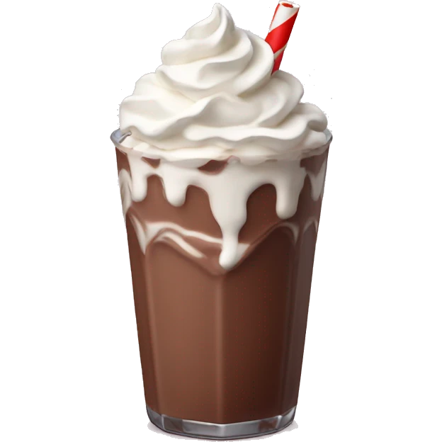 Chocolate milkshake with whipped cream  emoji