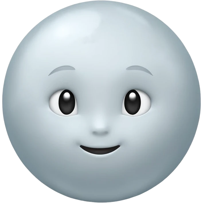 Venus planet emoji, pale grey sphere, gentle milky-white haze, soft cloudy surface, featureless, simple and round emoji