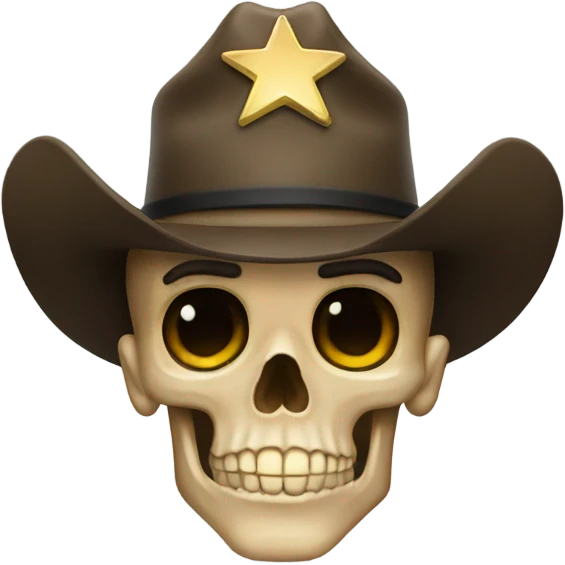 Skull sheriff emoji