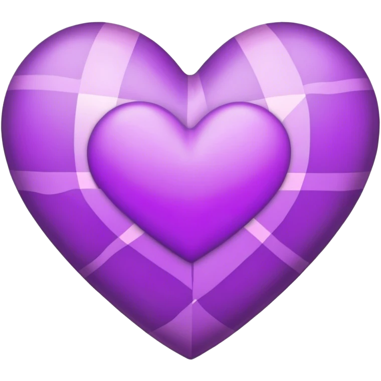 Purple plaid heart  emoji