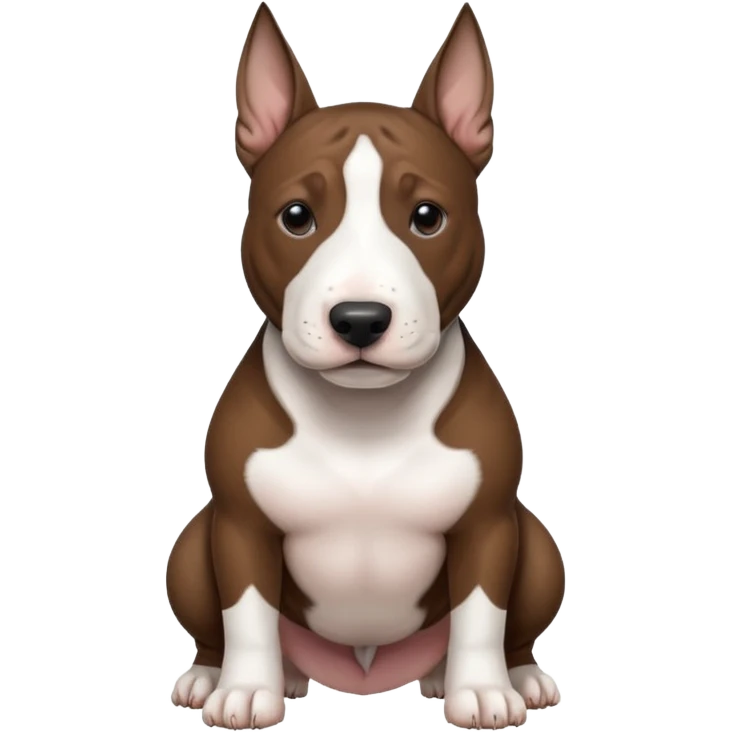 brindle english bull terrier dark brown emoji