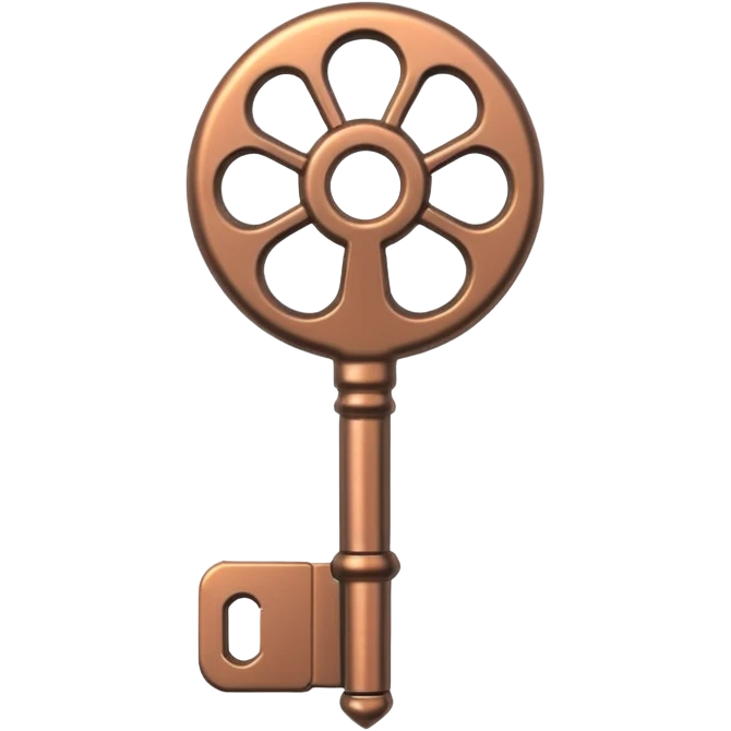 cyber neon bronze key emoji