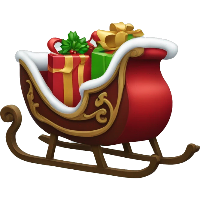 non-chrirstmas sleigh emoji