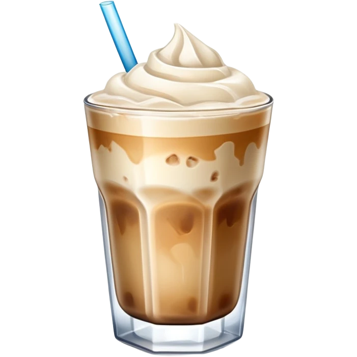 Ice latte with ice cubes emoji