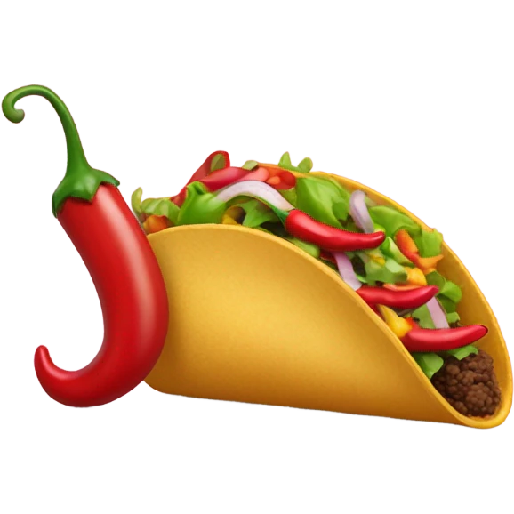 Girly chilies with taco  emoji