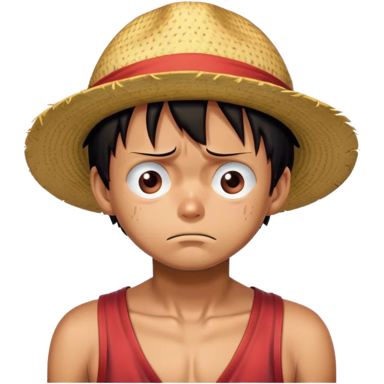 Luffy sad emoji