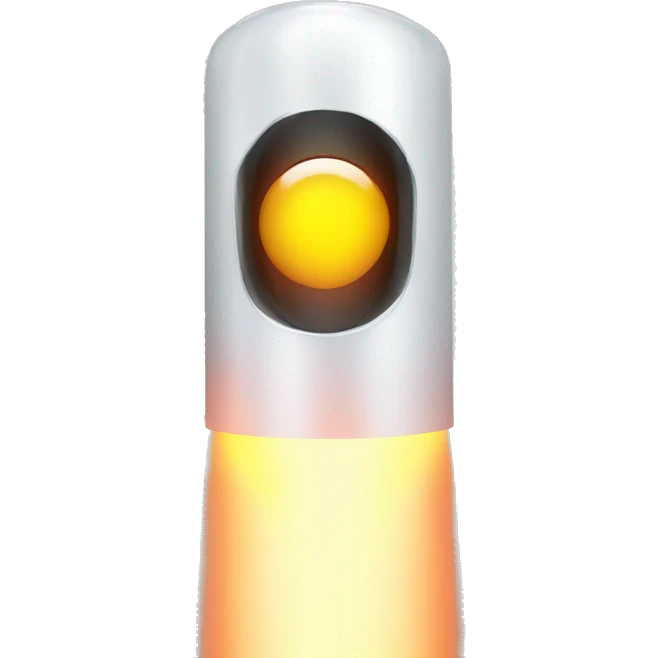 tube with laser light coming straight out of it emoji