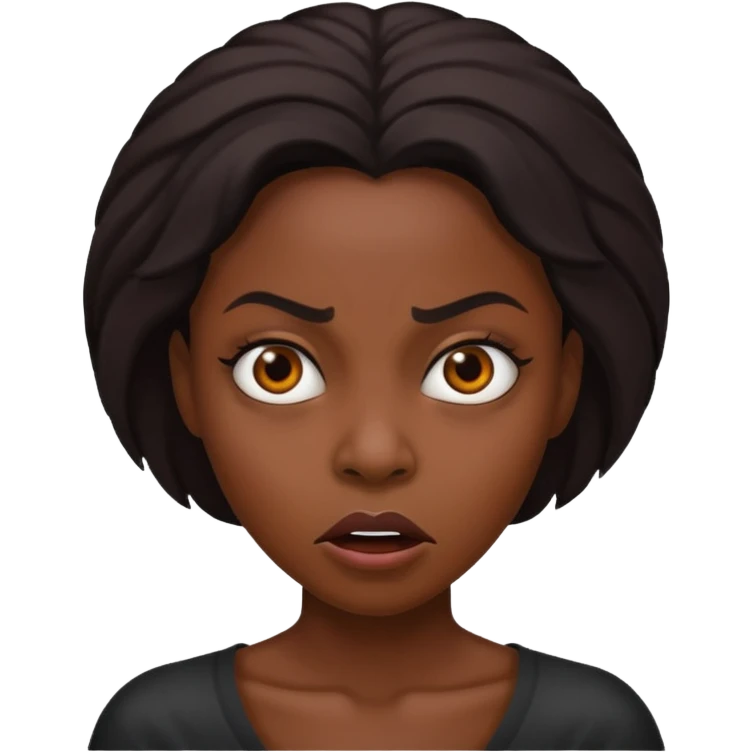 Scary, black woman emoji