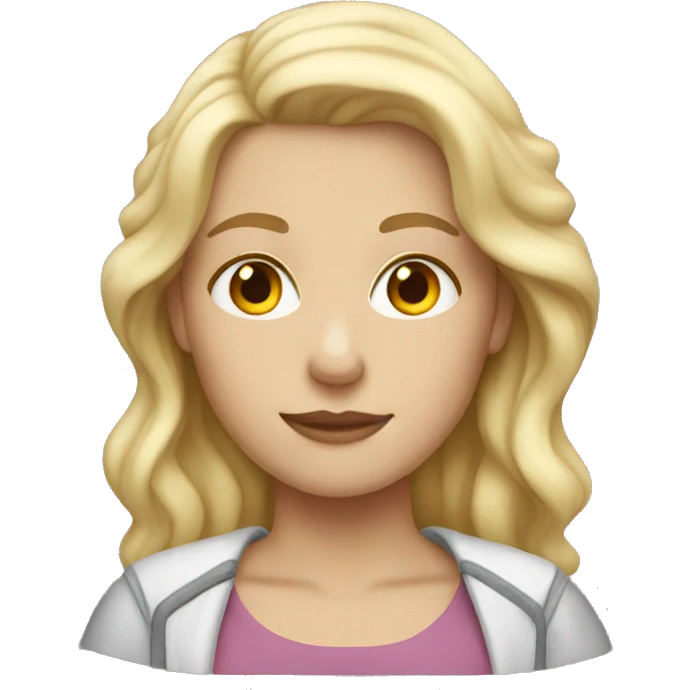 White woman with blond hair cold  emoji