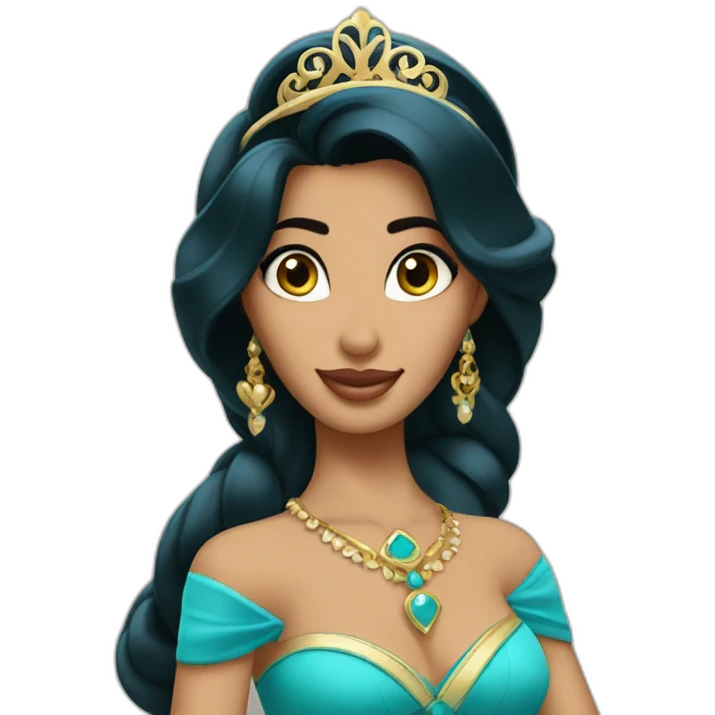 princess Jasmine as a model emoji