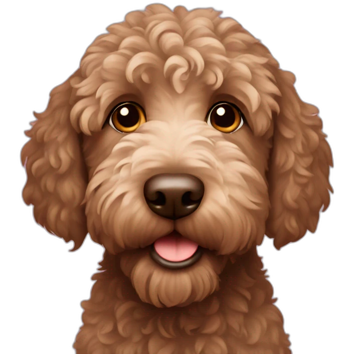Brown Labradoodle emoji