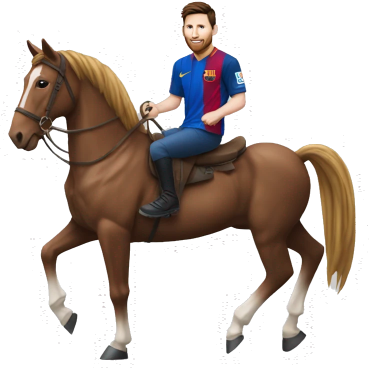 Messi sur un cheval  emoji