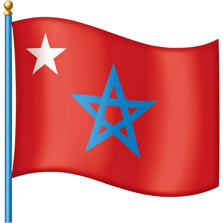 morocco flag with david star instead of 5 branch star emoji