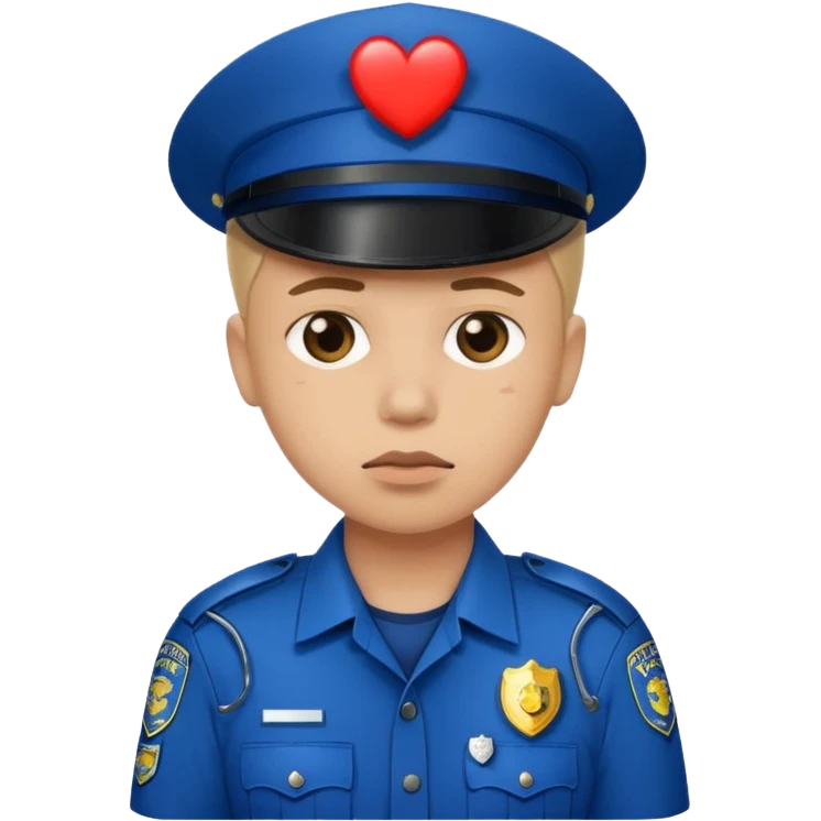 Corazón roto tipo policia emoji