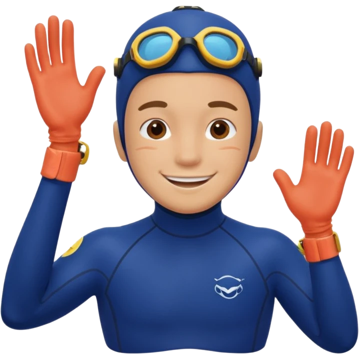 Diver + blue wetsuit,Coral Diver. emoji