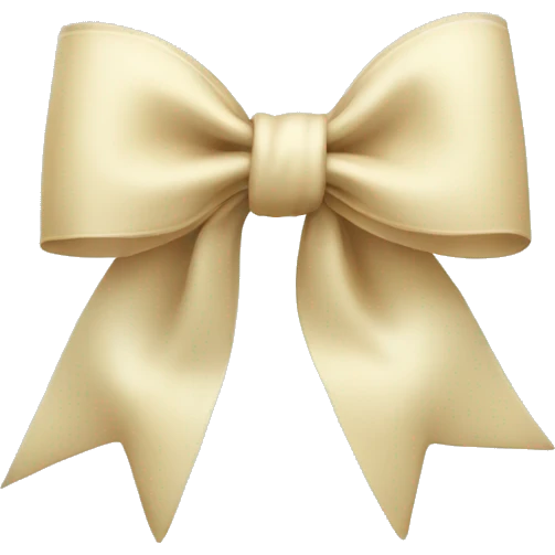 A vanilla colored bow emoji