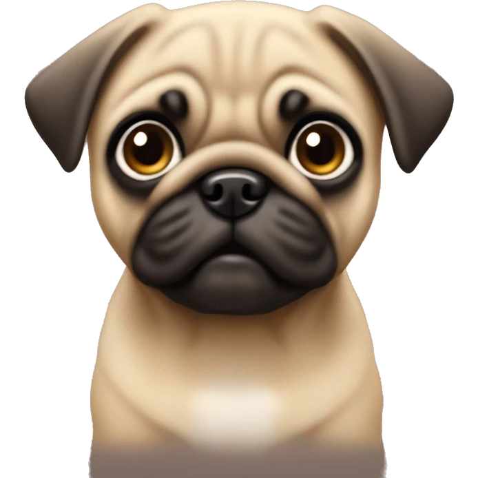 Fawn pug puppy emoji