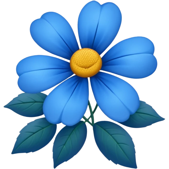 blue flowers emoji