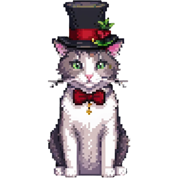 cat with a tophat emoji