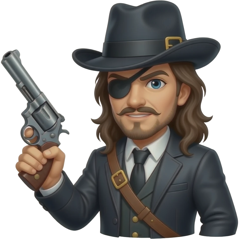 Un malandro con una pistola emoji