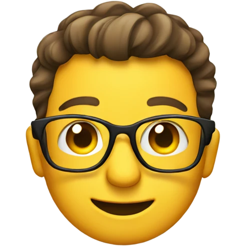 smile emoji with glasses emoji