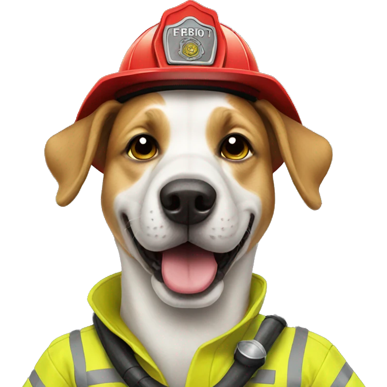 Firefighter dog emoji