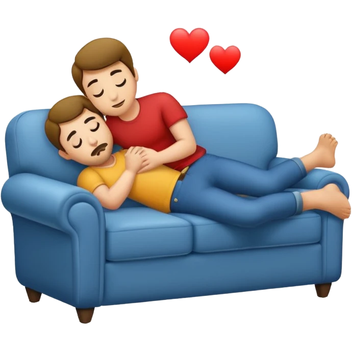 a man making love to the couch emoji