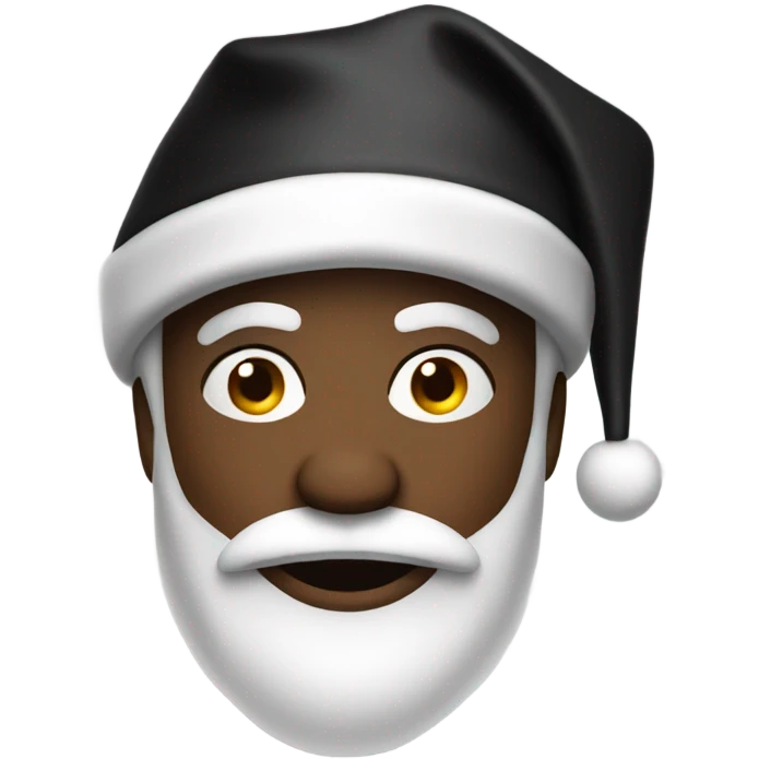 A black Santa hat emoji