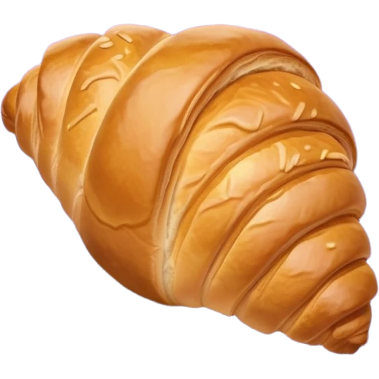 There's a croissant on a purple napkin. emoji