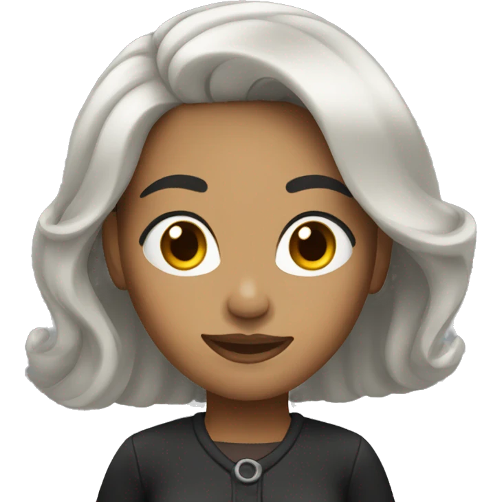 woman black hair emoji