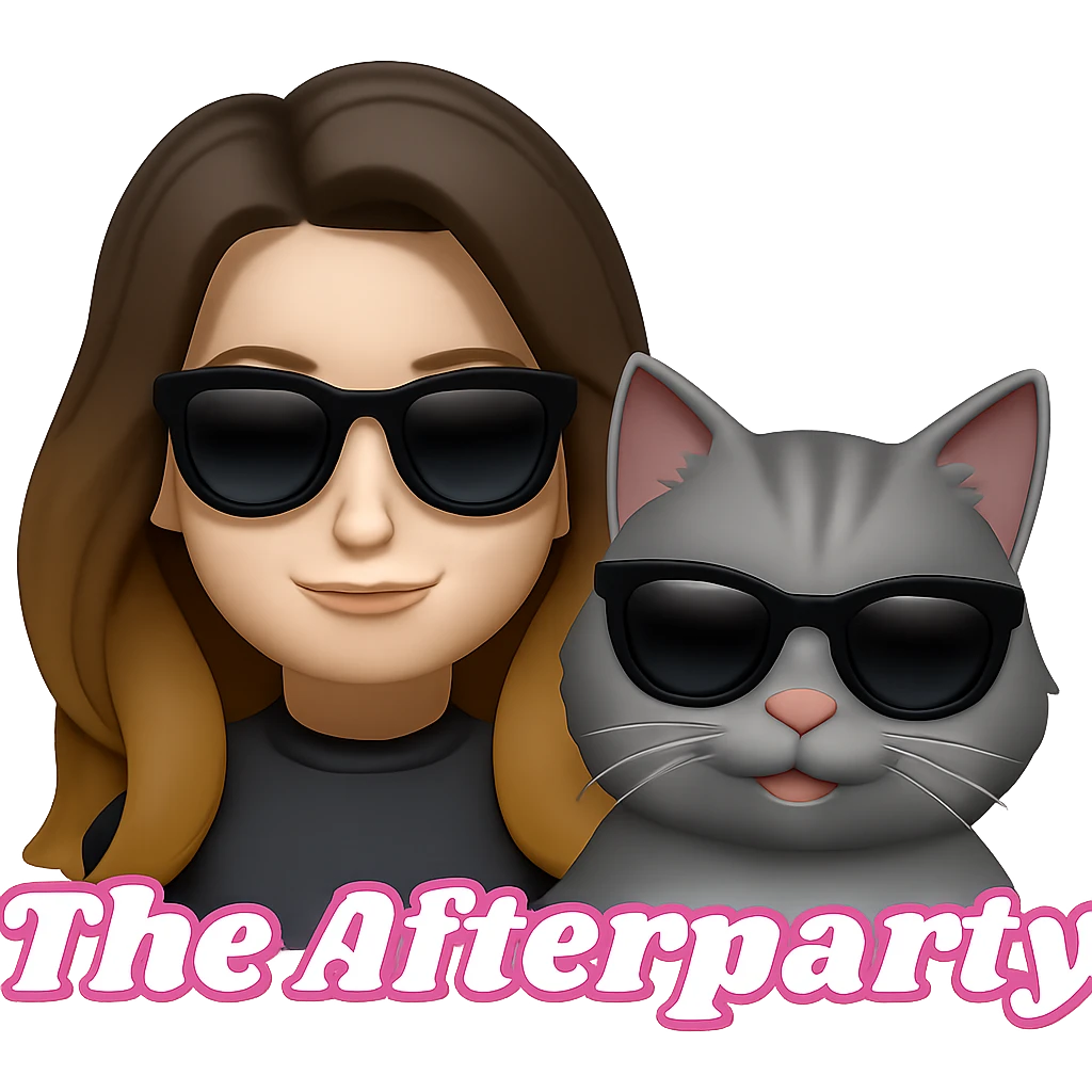 Change the woman's hair to brown ombre, keep everything else the same. The woman and the grey tabby cat are both wearing sunglasses, slightly smiling, and looking cool. Remove the background. The style should match the original image's look and feel. emoji