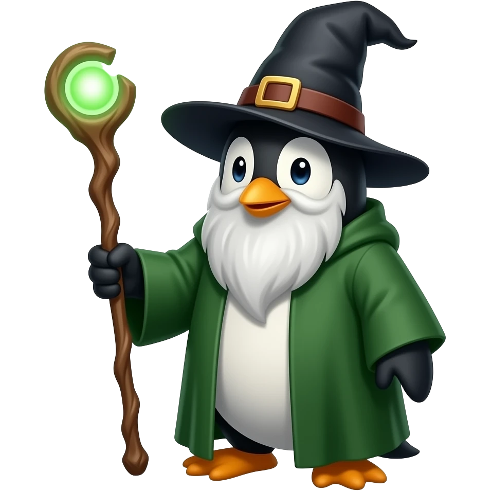 Penguin Wizard emoji
