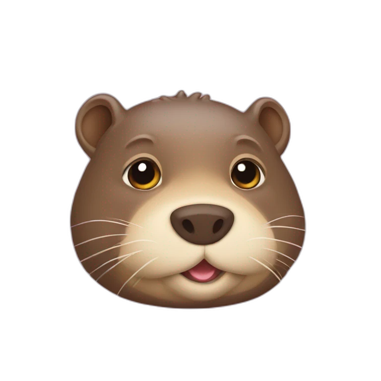Loutre sur un cochon emoji