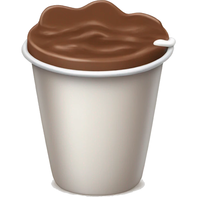 brown cocoa milk in christmas cup emoji