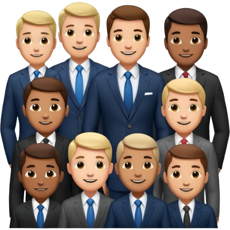 PROFFESIONAL MALE  BUSINESS TEAM emoji