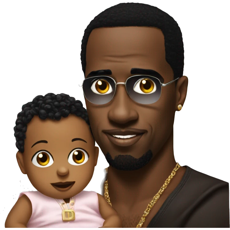 P diddy with baby emoji