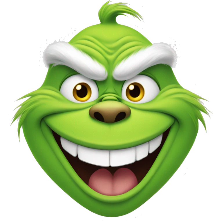 The grinch laughing  emoji