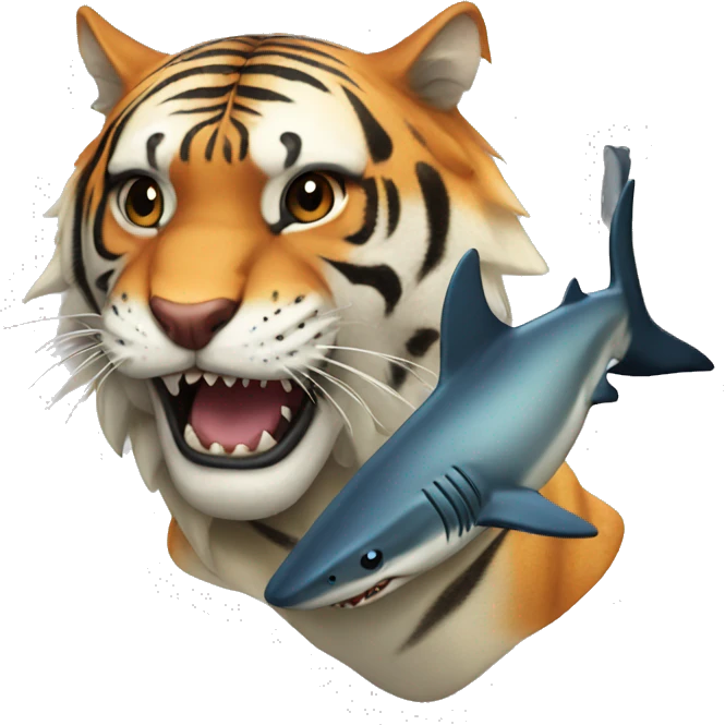 Shark+tiger emoji