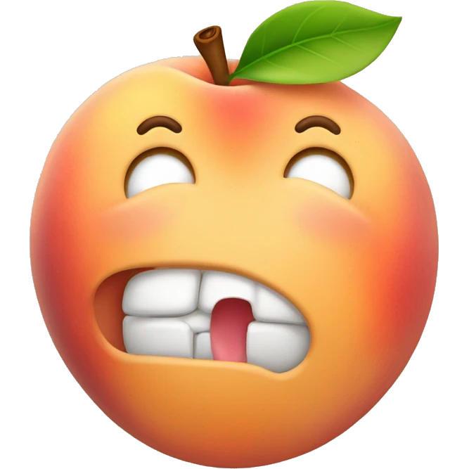 peach with tounge emoji