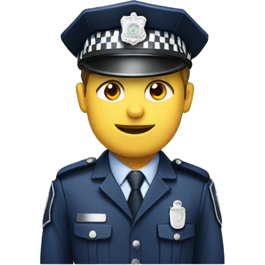 Police office with uk police gear emoji