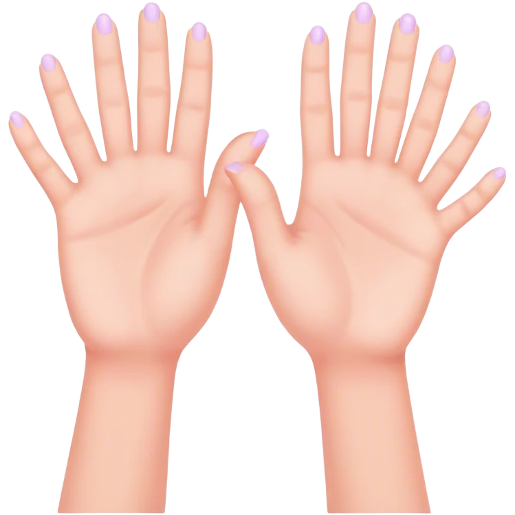 pastel kids hand emoji