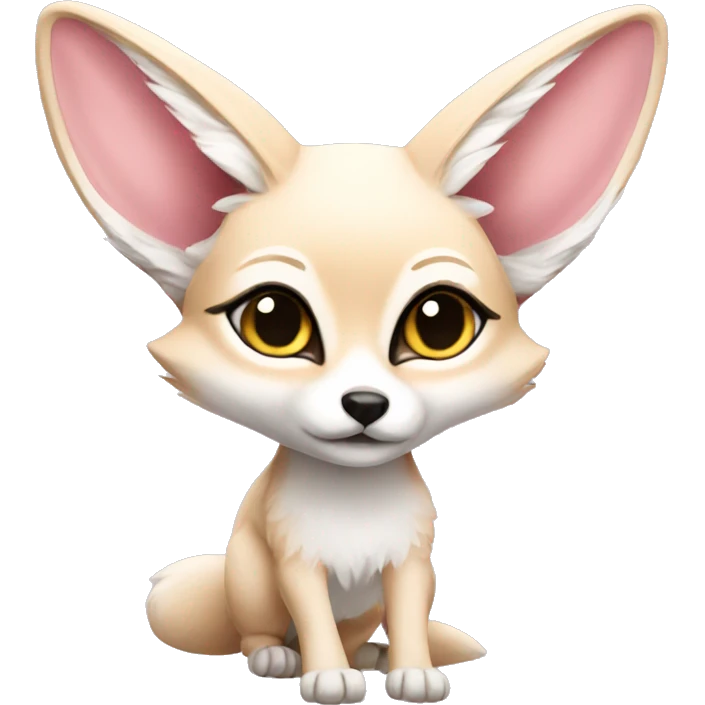 light pink girly fennec fox emoji