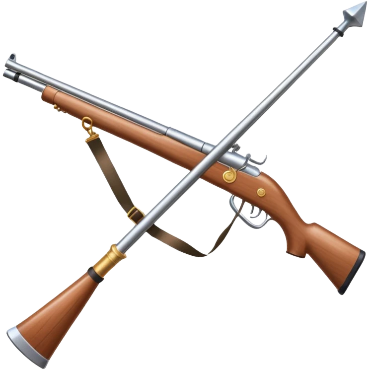 White practice colorguard rifle  emoji