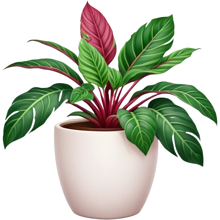 Calathea roseopicta in a white pot emoji