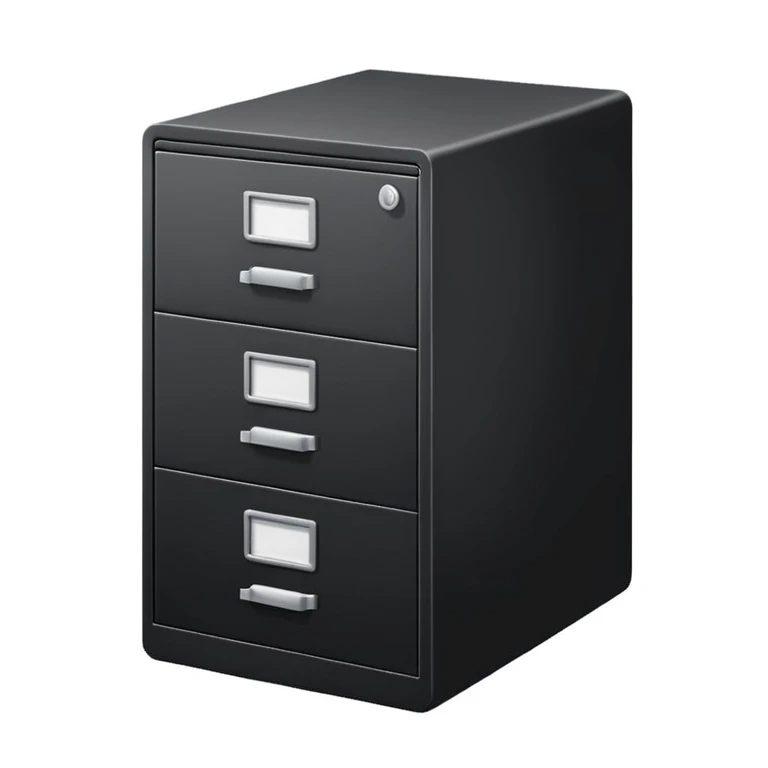 black filing cabinet archive emoji