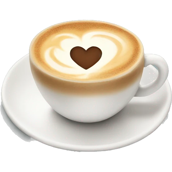 Cappuccino with a heart on top emoji