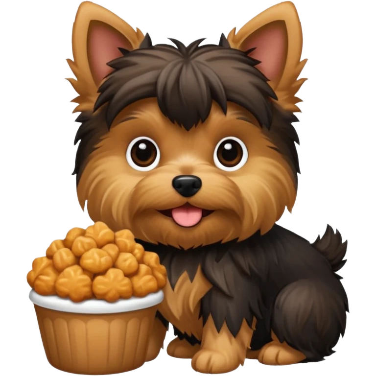 yorkie eating emoji