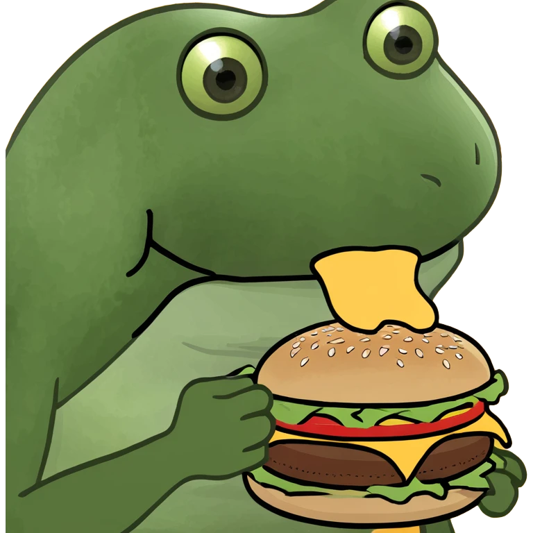 poop eating burger ￼ emoji